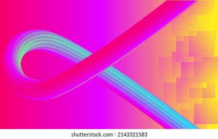 3d abstrack fluid crossed with color blue and purple. mozaik in below
