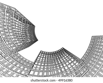 3d abstract architecture