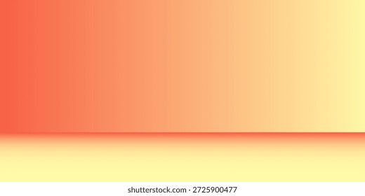 3d abstrakter Herbst-Studioraum-Hintergrund. Orange, brauner dunkler Farbverlauf, leere Wandhintergründe. Hintergrund horizontal mockup Produkt abstract einfach
