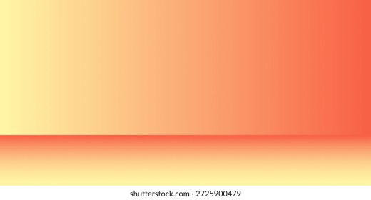 3d abstrakter Herbst-Studioraum-Hintergrund. Orange, brauner dunkler Farbverlauf, leere Wandhintergründe. Hintergrund horizontal mockup Produkt abstract