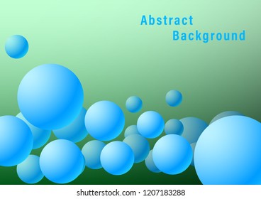 3D Abstract Background blue Balls. Vector Illustration