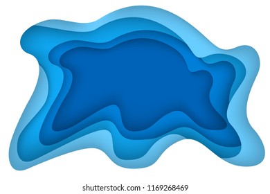 3D abstract background. Carving on paper. Vector design layout for business presentations, flyers, posters and invitations.