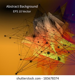 3D Abstract Background with Circles, Lines and Shapes, vector Design Layout for Your Business