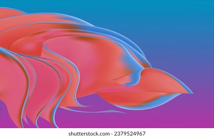 3D abstract background colorful art with futuristic bloom design flow effect