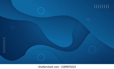 Fondo abstracto 3D con formas geométricas de onda curva. Diseño de vectores para presentaciones de negocios, volantes, afiches e invitaciones. Arte de tallado azul con corte de papel estilo elemento brillante moderno