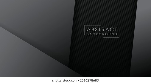 3d abstract background dark with carbon fiber texture vector illustration