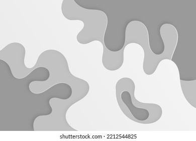 3D abstract background with deep grey paper cut waves. Wavy geometric poster. design layout for business presentations, flyers, posters, invitations ,book cover or annual report template design