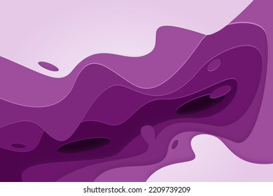 fondo abstracto 3D con ondas de corte de papel violeta profundo. Afiche geométrico ondulado. diseño de diseño para presentaciones de negocios, volantes, carteles, invitaciones, portada de libros o diseño de plantillas de informes anuales