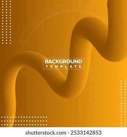 3D Abstract Background Design with Wavy Ribbon Elements and Geometric Patterns