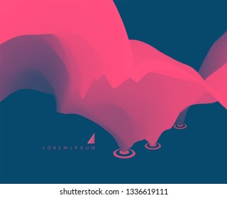 3D abstract background. Dynamic effect. Futuristic technology style. Motion vector illustration. 