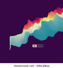 3D Abstract Background. Dynamic Effect. Futuristic Technology Style. Motion Vector Illustration. 
