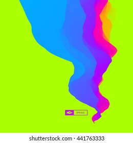 3D Abstract Background. Dynamic Effect. Futuristic Technology Style. Motion Vector Illustration. 