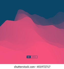 3D Abstract Background. Dynamic Effect. Futuristic Technology Style. Motion Vector Illustration. 