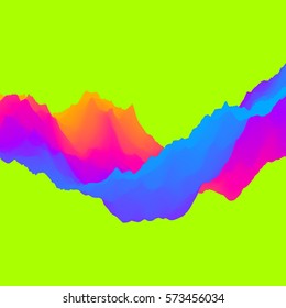 3D Abstract Background. Dynamic Effect. Futuristic Technology Style. Motion Vector Illustration.  