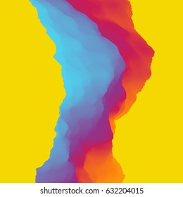 3D Abstract Background. Dynamic Effect. Futuristic Technology Style. Motion Vector Illustration. 