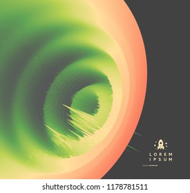 3D abstrakter Hintergrund. Futuristische Technologie-Stil. Visualisierung von Big Data Graphen. Vektorgrafik. 