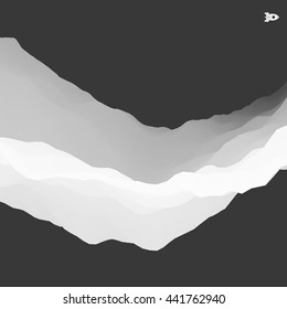 Abstrakter 3D-Hintergrund. Futuristische Technologie Stil. Motion Illustration. 