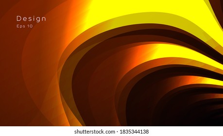 3d abstract background of golden semi circle curves forming texture, wallpaper cover presentation design