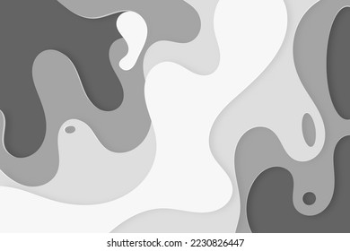 3D abstract background and gradient , gray to black, paper cut shapes. Vector design layout for business presentations, flyers, posters and invitations