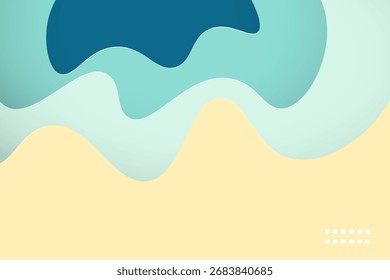 3D abstract background gradient yellow and green paper cut shapes. Vector design layout for business presentations, flyers, posters and invitations