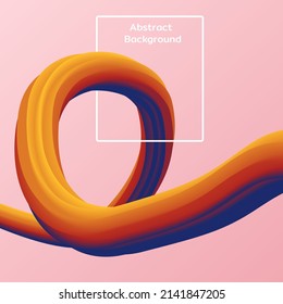 3D Abstract Background. Abstract gradients wave music background. Fluid colorful shapes composition. Vector illustration. Summer abstract gradient background.