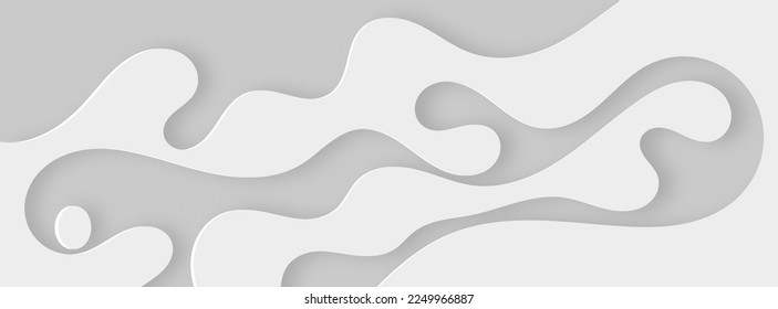 3D abstract background  grey color fluid shapes ,minimal poster. ideal for banner, web, header, cover, billboard, brochure, social media, landing page 