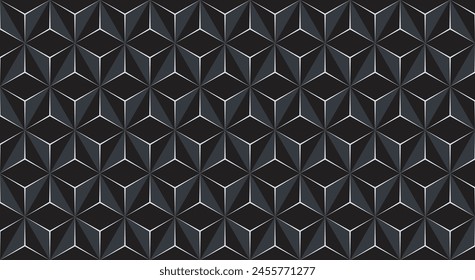 3d Abstract Background with Hexagons, Luxury Black Modern Geometric Backgrounds
