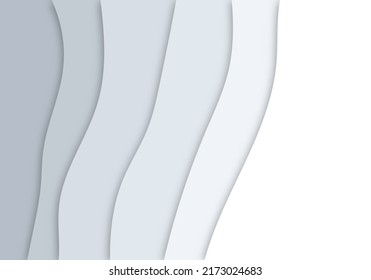 Fondo abstracto 3D con formas de corte de papel ligero Fondo para volante, pancarta, presentación y afiche