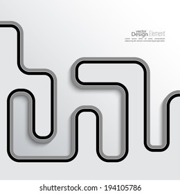 3d abstract background with lines and shadows.