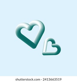 3 d fondo abstracto, forma de amor