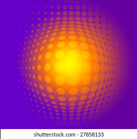 3D abstract background made from black dots