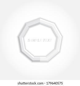 3d abstract background and nonagon icon design, vector eps10
