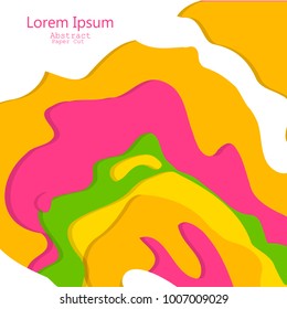 3D abstract background with paper cut shapes. Vector design layout for business presentations, flyers,