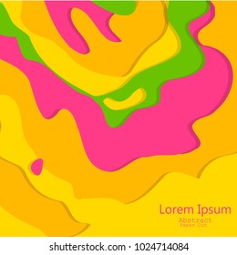 3D abstract background with paper cut shapes. Vector design layout for business presentations, flyers