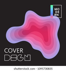 3D abstract background with paper cut shapes. Vector papercut design layout for business card, presentations, flyers or posters on white paper. Modern colorful carving art background template.