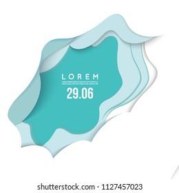 3D abstract background with paper cut shapes. Punchy pastel Vector design layout for business presentations, flyers, posters