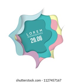 3D abstract background with paper cut shapes. Punchy pastel Vector design layout for business presentations, flyers, posters