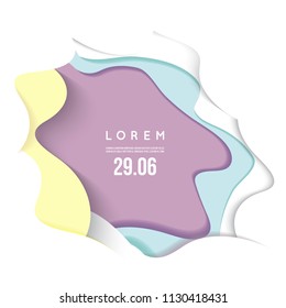 3D abstract background with paper cut shapes. Punchy pastel Vector design layout for business presentations, flyers, posters