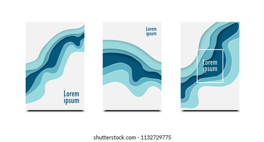 3D abstract background with paper cut shapes design for business presentations, flyers, posters