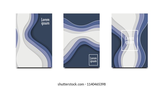3D abstract background with paper cut shapes design for business presentations, flyers, posters
