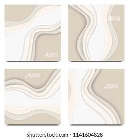 3D abstract background with paper cut shapes design for business presentations, flyers, posters