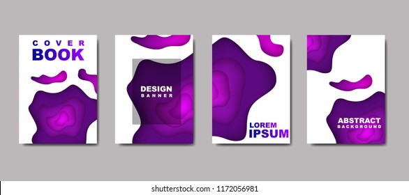 3D abstract background with paper cut shapes,design for cover,flyer,poster