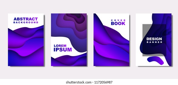3D abstract background with paper cut shapes,design for cover,flyer,poster