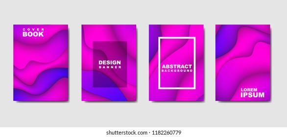 3D abstract background with paper cut shapes,design for cover,flyer,poster