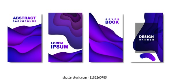 3D abstract background with paper cut shapes,design for cover,flyer,poster