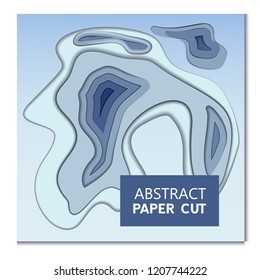 3D abstract background with paper cut shapes. Vector design layout for business presentations, flyers, posters and invitations. Colorful carving origami art.