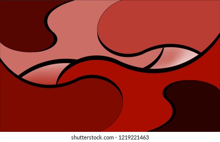 3D abstract background with paper cut shapes