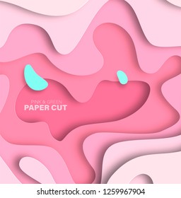 3D abstract background with paper cut shapes. Vector design layout for business presentations, flyers, posters and invitations. purple. illustration eps 10