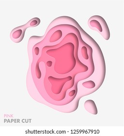 3D abstract background with paper cut shapes. Vector design layout for business presentations, flyers, posters and invitations. purple. illustration eps 10