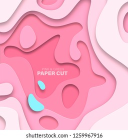 3D abstract background with paper cut shapes. Vector design layout for business presentations, flyers, posters and invitations. purple. illustration eps 10